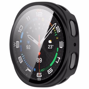 Tech-Protect Defense 2-Pack maciņš modelim Samsung Galaxy Watch 44mm – caurspīdīgs un matēts melns