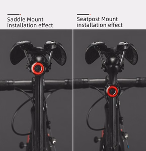 Rockbros Q3 aizmugurējais velosipēda lukturis ar Smart Stop System - melns