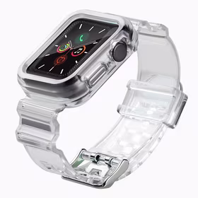 Silikona aproce siksniņa apvalks siksniņa gaismas komplekts Apple Watch 40mm - melns