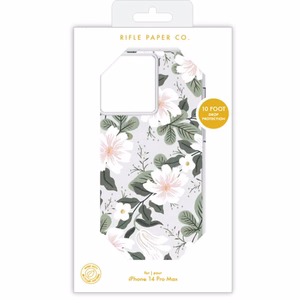 Rifle Paper Clear vāciņš ierīcei iPhone 14 Pro Max, ar “Willow” rakstu