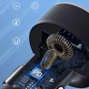 Wozinsky WDCCB automašīnas lādētājs ar ekrānu 50W 2xUSB-C / 2xUSB-A - melns