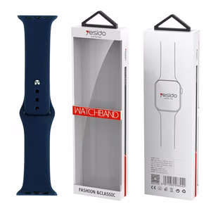 YESIDO WB44 SILIKONA SIKSNIŅA FOR iWATCH S 42/44/45 (97+118) #47 DEEP zils