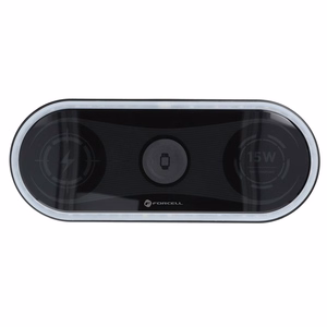 FORCELL F-ENERGY Ellipse bezvadu lādētājs 3in1 saderīgs ar Apple Qi QC 15W melns