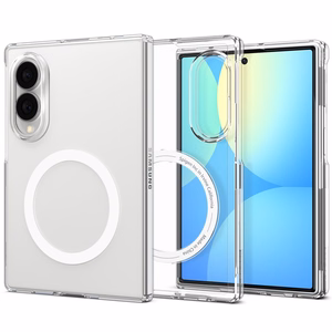 Spigen AirSkin MagFit MagSafe vāciņš Samsung Galaxy Z Fold 8, caurspīdīgs un balts
