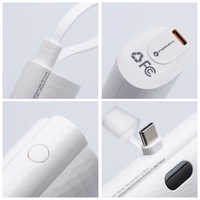 Portatīvais lādētājs Forcell F-Energy Power Plug F5K3 PD 20W 5000 mAh ar iebūvētu savienotāju USB C balta