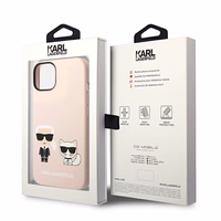 Karl Lagerfeld KLHMP14SSSKCI iPhone 14 6.1 "cietais apvalks gaiši rozā / gaiši rozā Silikona Karls & Choupette Magsafe