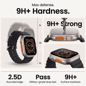 Tech-Protect Easy Set+ rūdītais stikls 2 komplekts Apple Watch Ultra 1/2 49mm - caurspīdīgs