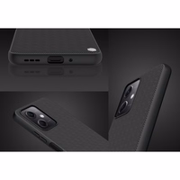 Nillkin teksturēts viedtālruņa apvalks Xiaomi Redmi Note 12 5G / Poco X5 5G pastiprināts neilona pārsegs melns