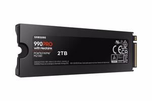 SSD Samsung 990 PRO ar dzesētāju 2TB M.2 PCIe NVMe MLC rakstīšanas ātrums 6900 MB/s lasīšanas ātrums 7450 MB/s 2,3mm TBW 1200 TB MTBF 1500000 h MZ-V9P2T0CW
