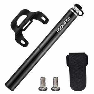 Rockbros JG-PB-004 viegls velosipēda pumpis ar manometru – krāsa: melna