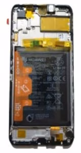 LCD screen Huawei P Smart 2021/Honor Y7a/Honor 10X Lite ar touch screen ar frame un baterija Midnight Melns original (service pack)