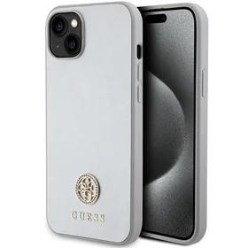 Guess GUHCP15MPS4DGPS iPhone 15 Plus 6.7" sudraba/sudraba cietais apvalks Strass Metāla Logotips