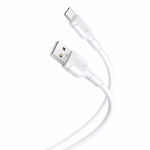 XO kabelis NB212 USB - USB-C 1,0 m 2,1A, balts