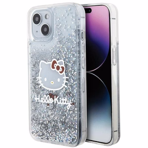 Hello Kitty šķidro spīdumu piekariņi Kitty Head viedtālruņa apvalks iPhone 14 - sudrabains