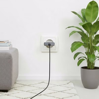 FORCELL F-ENERGY GaN III B130101-E īpaši plāns ceļojumu lādētājs 1 x Type C + USB A PD QC4.0 3A 30W melns