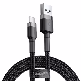 Baseus Cafule USB-C kabelis 2A 2m (pelēks + melns)
