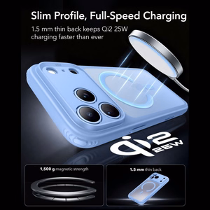 ESR Classic Hybrid MagSafe maciņš, paredzēts iPhone 18 Pro / 17 Pro, gaiši zils
