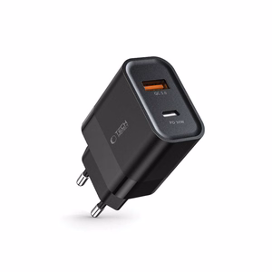Tech-Protect C30W lādētājs USB-C PD 30W / USB-A QC 3.0 - melns
