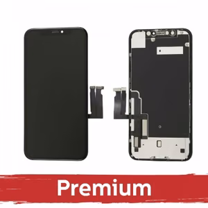 LCD Displejs Saderīgs ar iPhone XR Melns (INCELL ar metal plate / Premium)