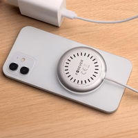 Forever MAWC-300 magnētiskais bezvadu lādētājs Qi2 15W sudraba krāsā