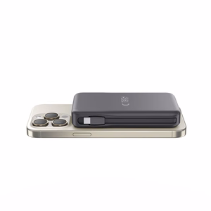 Tech-Protect LifeMag PB31 внешний аккумулятор с MagSafe 10000mAh 15W USB-C / USB-A / встроенные кабели USB-C / Lightning - Чёрный