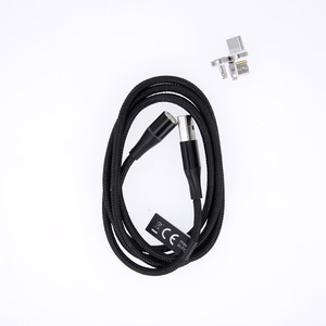 Maxlife MXUC-03 magnētiskais kabelis USB - Lightning + USB-C + microUSB 1,0 m 3A melns neilons