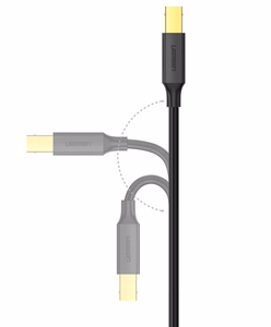 Ugreen USB Type B printera kabelis (vīriešu) - USB 2.0 (vīriešu) 480 Mbps 1.5 m melns (US135 10350)