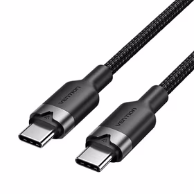 Vention USB-C to C cable, braided, 3A, 480Mbps, 60W, 2m, BK