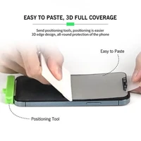 Aizsargstikls (m) - Bestsuit Flex-Buffer Hybrid Glass 5D ar antibakteriālu Biomaster pārklājumu Apple iPhone 13 mini melns