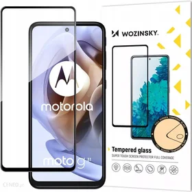 Wozinsky pilna līme Moto G51 pilna ekrāna rūdīts stikls ar melnu rāmi