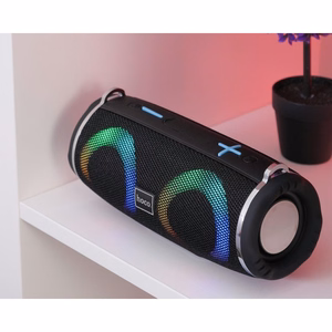 Wireless speaker LED 2 x 5W 2h Hoco HC12 black