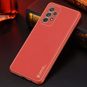 Dux Ducis Yolo elegants apvalks no mīksta TPU un PU ādas Samsung Galaxy A72 4G sarkans