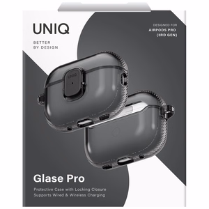 Uniq Glase Pro macins AirPods Pro 3 Lock macins - caurspidigs melns