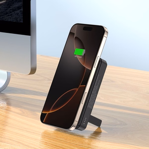 Внешний аккумулятор Wozinsky WLWP-10KA0Y3S 22.5W PD Qi2 10000 mAh, с подставкой, 1x USB-A, 1x USB-C - чёрный