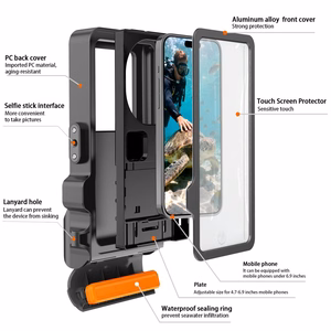 Tech-Protect IPX8 Pro Waterproof Phone Maciņš - pelēks and melns