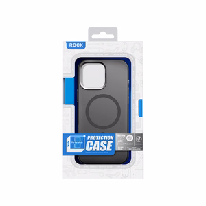 Rock Matte sērijas magnētiskais viedtālruņa apvalks Iphone 16 Pro Max melns