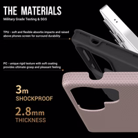 Perfekcionistu trīsstūra korpuss Samsung S918 S23 Ultra 5G rozā zelts