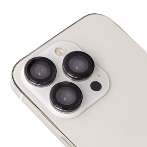 Lēcu stiklu komplekts iPhone 13 Pro / iPhone 13 Pro Max ar melnu ietvaru (3 gab.)