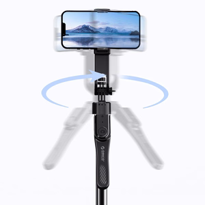 Selfiju nūja Orico SPN185 1/4 collas statīvs tālruņa kamerai ar 360 grādu rotāciju Bluetooth 5.2 - melna