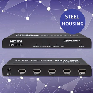 Qoltec 51798 aktīvais HDMI sadalītājs 4 x HDMI 4K x 2K | 3,4 Gb/s