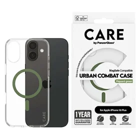 CARE by PanzerGlass Flagmanis viedtālruņa apvalks iPhone 16 Plus 6.7" zaļš/zaļš Magnētiskais 1371