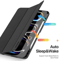 DUX DUCIS planšetdatora maciņš (m) DOMO saliekams ar zīmuli uzglabāšanas vietu iPad Pro 13 (2024) melns