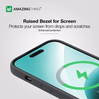 Amazing Thing Smoothie Magsafe apvalks 8FT IP156.7SMBK Iphone 15 Plus melna