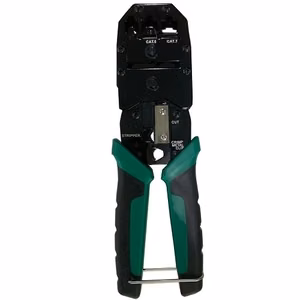 Presēšanas instruments ar noņēmēju un griezēju CAT5, CAT6, CAT7, CAT8