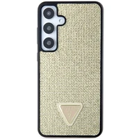 Guess Rhinestone Triangle viedtālruņa apvalks Samsung Galaxy S24+ - zelta