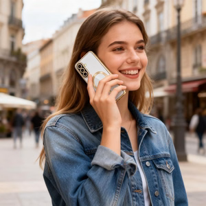 Tech-Protect MagFlex MagSafe Maciņš for Samsung Galaxy A37 5G - caurspīdīgs zelta