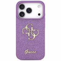 Guess Fiksēts Mirdzošs Liels 4G viedtālruņa apvalks iPhone 17 Pro - violeta