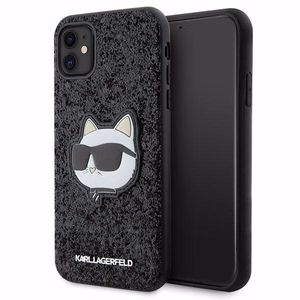 Karl Lagerfeld KLHCN61G2CPK iPhone 11 / Xr 6.1" чёрный/чёрный хардкейс Glitter Choupette Patch