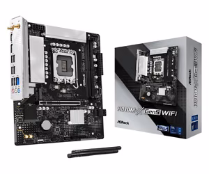 ASROCK Intel H810 LGA 1851 (Socket V1) micro ATX RAM DDR5-SDRAM 2xSlots Wi-Fi Yes Bluetooth Yes 1xNumber of M.2 (M) slots H810M-XGEN5 (Mainboard)