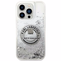 Karl Lagerfeld KLHCP14XLCRSGRS iPhone 14 Pro Max 6.7 "sudraba / sudraba cietais apvalks Šķidrs Mirdzums RSG